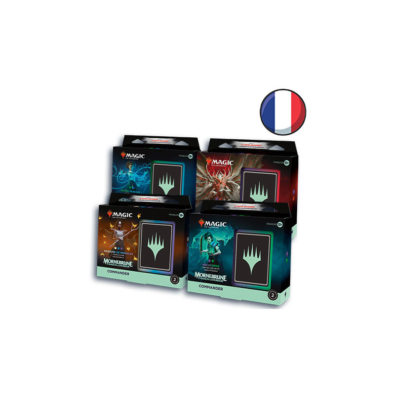 Lot des 4 Decks Commander Mornebrune : la Maison de l'horreur - Magic FR