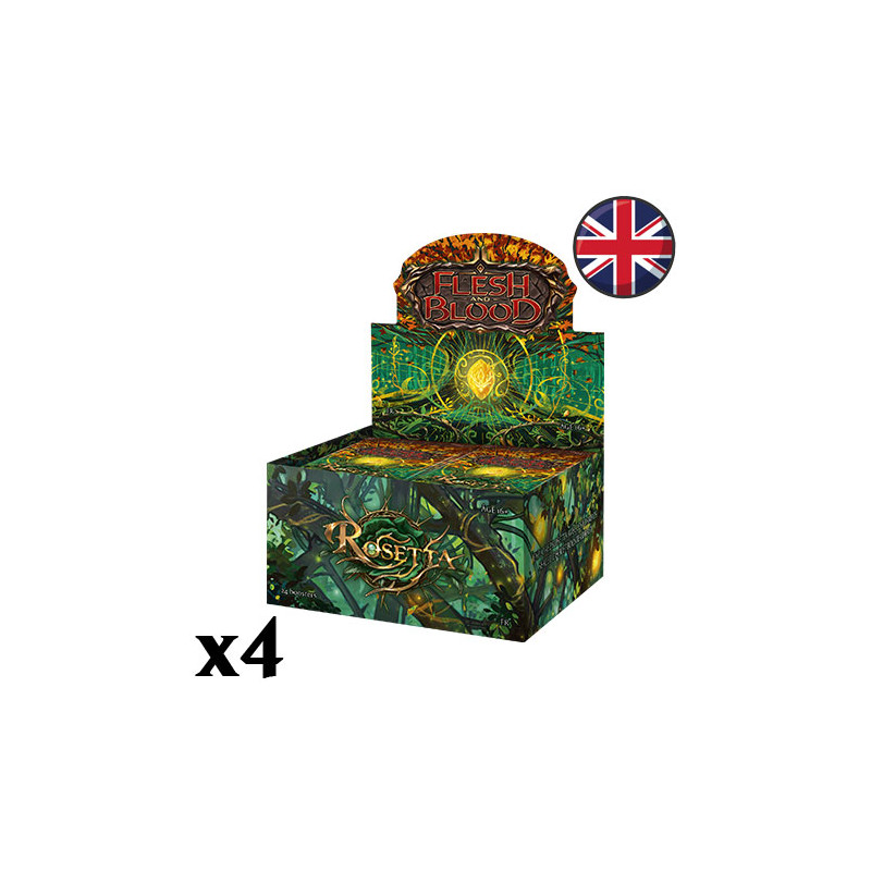 Carton de 4 Boites de 24 boosters Rosetta - Flesh and Blood EN